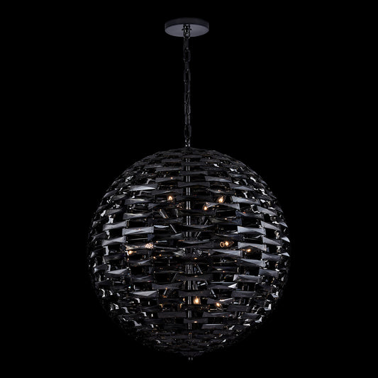 Alta 36-in 16 Light Socket Black Nickel/Plated Smokey Chandelier