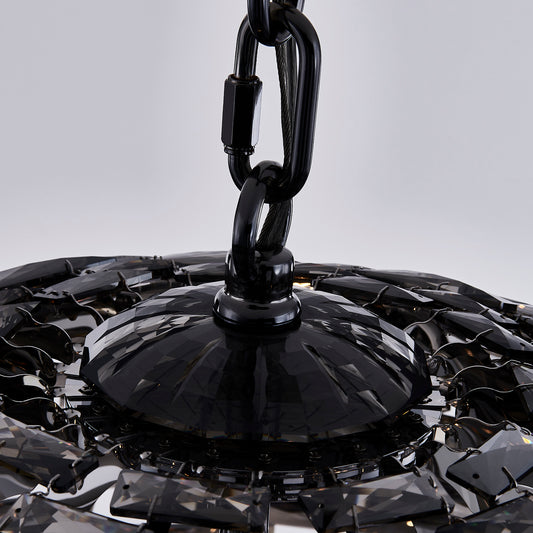 Alta 36-in 16 Light Socket Black Nickel/Plated Smokey Chandelier