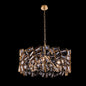 Inclanta 28 inch Luxury Crystal Pendant – Winter Brass, Firenze Crystal Baguettes – Crystal+Form Allegri Crystal Lighting