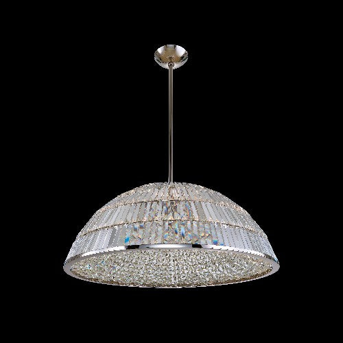 Doma 33 inch Luxury Crystal LED Pednant – Polished Nickel – Crystal+Form Allegri Crystal Lighting