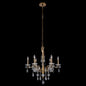 Venere 6 Light Chandelier – Historic Brass – Crystal+Form Allegri Crystal Lighting