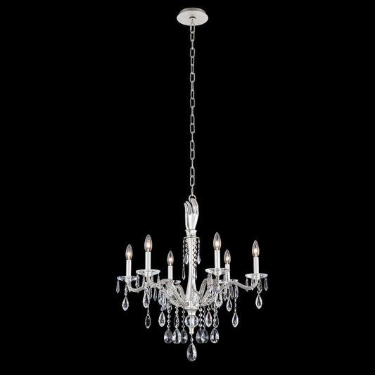 Venere 6 Light Chandelier – Pewter by Allegri Crystal