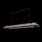 Orizzonte 60 inch Luxury Crystal Island Pendant – Matte black with Chrome Interior – Crystal+Form Allegri Crystal Lighting