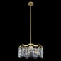 Piatta 22 inch Pendant – Brushed Brass, Emerald Cut Crystals – Crystal+Form Allegri Crystal Lighting