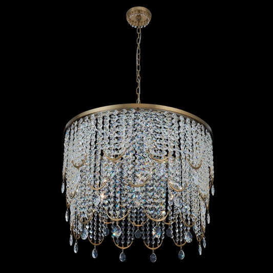 Vezzo 29" Pendant – Winter Brass by Allegri Crystal – Crystal+Form Allegri Crystal Lighting