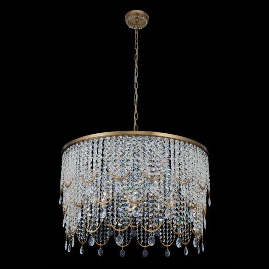Vezzo 35" Pendant – Winter Brass by Allegri Crystal – Crystal+Form Allegri Crystal Lighting