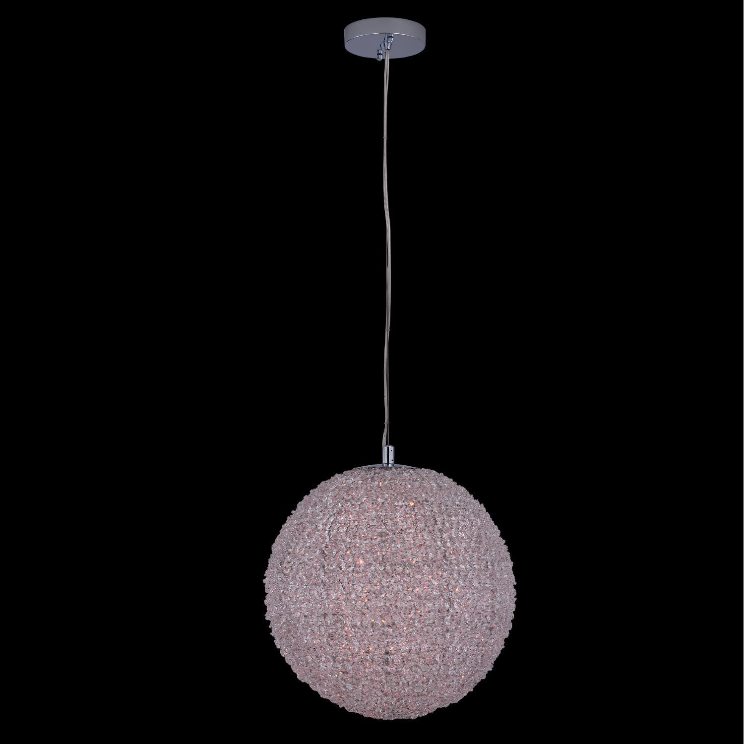 Lina Colorata Glamorous Crystal Ball Pendant Light - Chrome – Crystal+Form Allegri Crystal Lighting