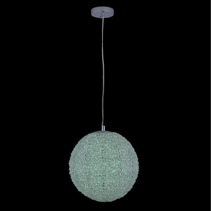 Lina Colorata Luxury Crystal Ball Pendant 14 inch – Polished Chrome