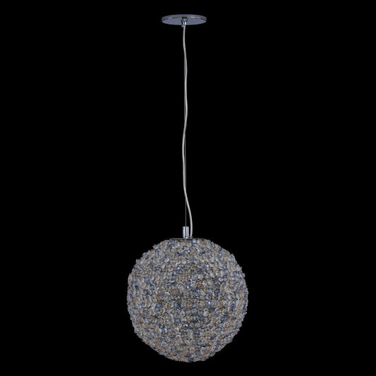 Lina Colorata Luxury Crystal Ball Pendant – Polished Chrome – Crystal+Form Allegri Crystal Lighting