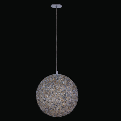 Lina Colorata Crystal Ball Pendant – Polished Chrome