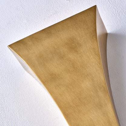 Roman 40-in 1 Light LED True Brass/Clear Wall Sconce