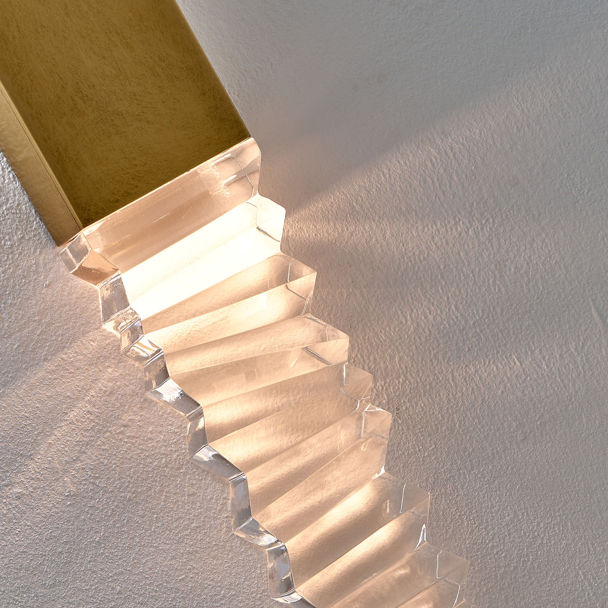 Roman 40-in 1 Light LED True Brass/Clear Wall Sconce