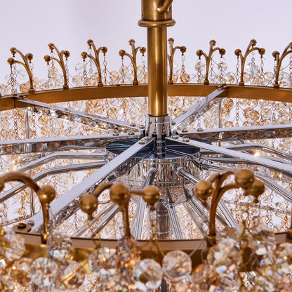 Fuji Foyer Entry Light Pendant Chandelier – True Brass
