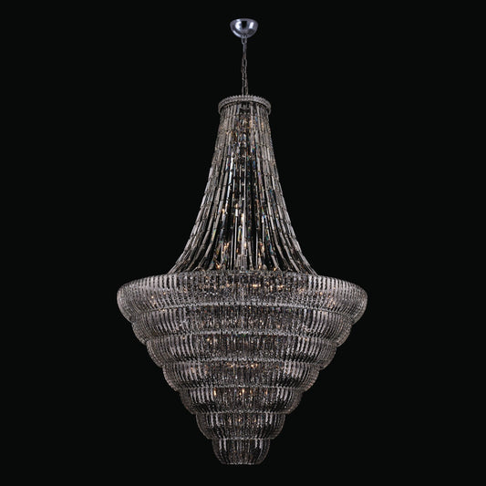 Fontana 61 inch Luxury Crystal Pendant – Polished Chrome – Crystal+Form Allegri Crystal Lighting