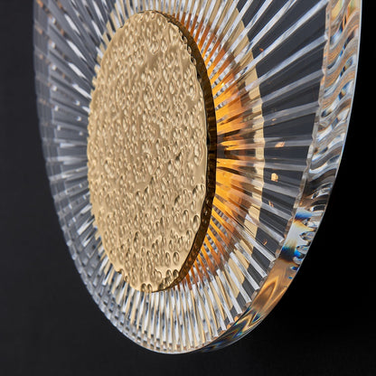 Girare Luxury Sun Crystal Wall Sconce Light 1 Ring – 18K Gold