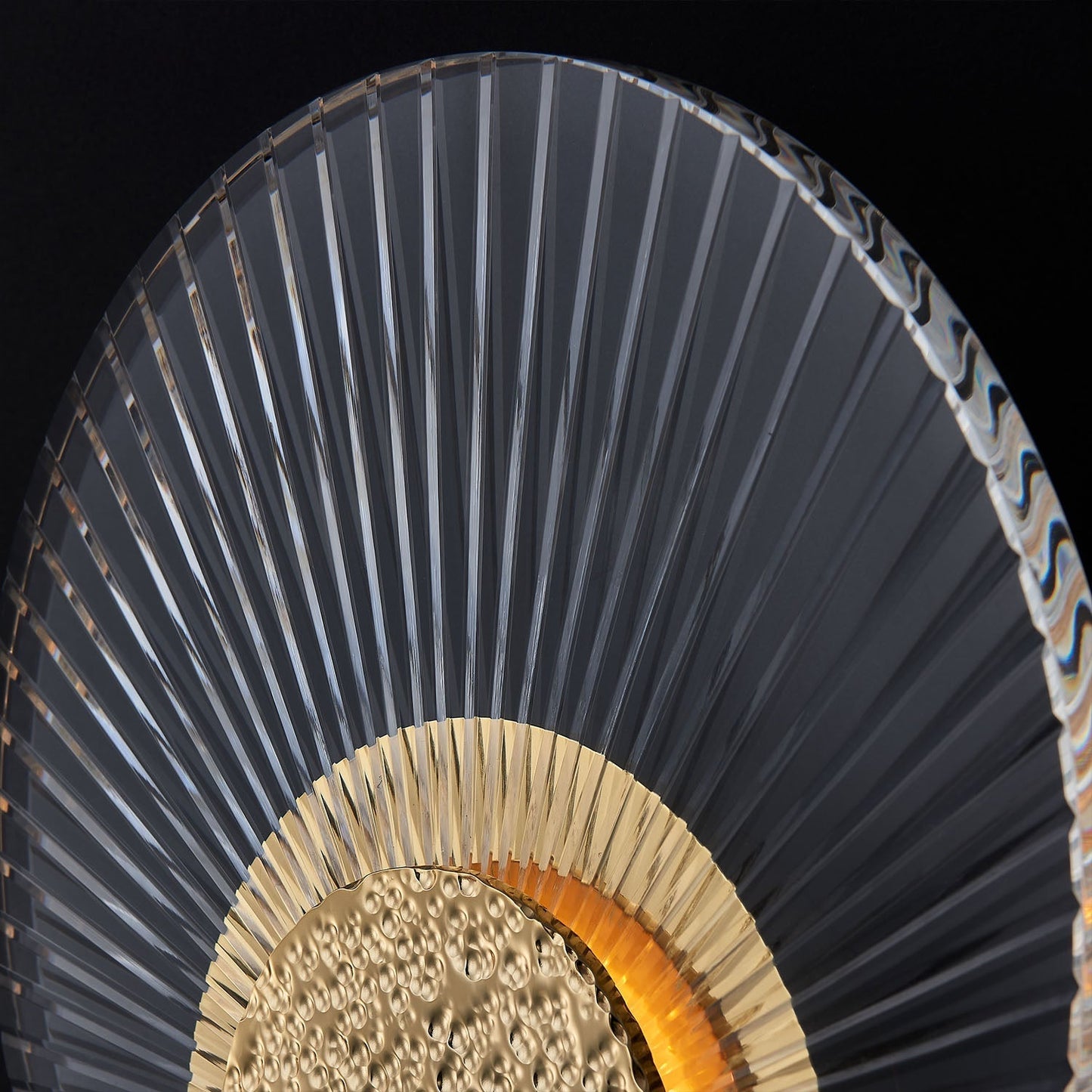Girare Luxury Sun Crystal Wall Sconce Light 1 Ring – 18K Gold