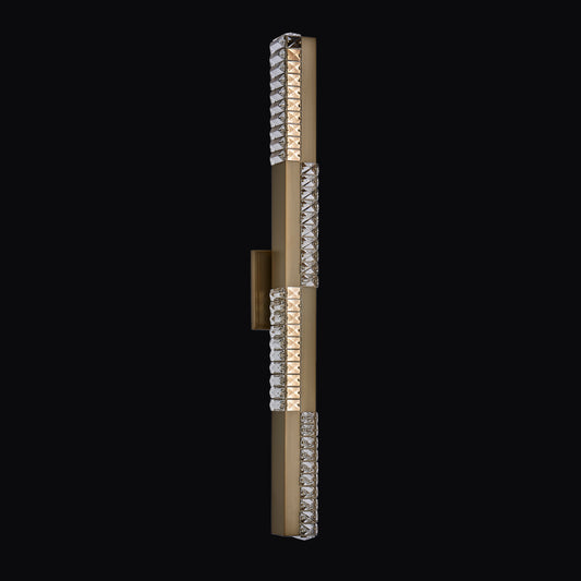 Dama 37.5-in 1 Light LED Winter Brass/Clear Wall Sconce