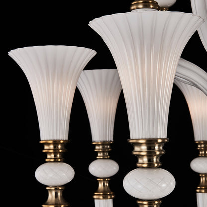 Bianca Luxury Crystal Chandelier - Winter Brass - 043672-044-WHITE