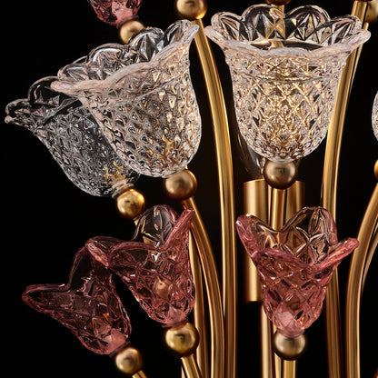 Bella Luxury Crystal Wall Sconce - Antique Brass
