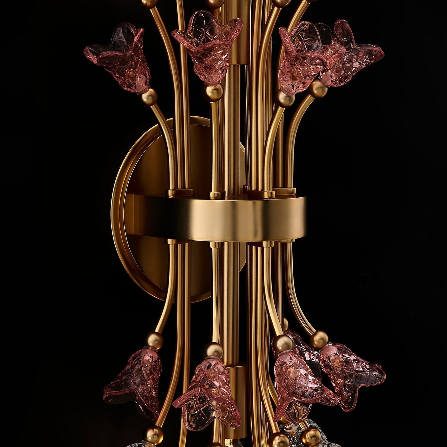 Bella Luxury Crystal Wall Sconce - Antique Brass