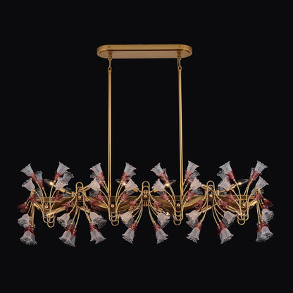 Bella Luxury Crystal Island Candelabra Pendant Light - Antique Brass – Crystal+Form Allegri Crystal Lighting
