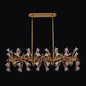Bella Luxury Crystal Island Candelabra Pendant Light - Antique Brass – Crystal+Form Allegri Crystal Lighting