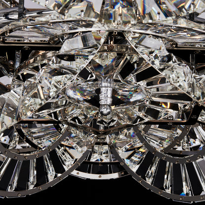 Luminoso 31.75-in 14 Light Socket Polished Chrome/Trapezoidal Crystal Chandelier
