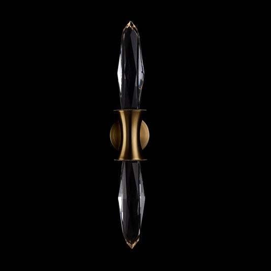 Mostra LED Brass Wall Sconce – True Brass by Allegri Crystal – Crystal+Form Allegri Crystal Lighting