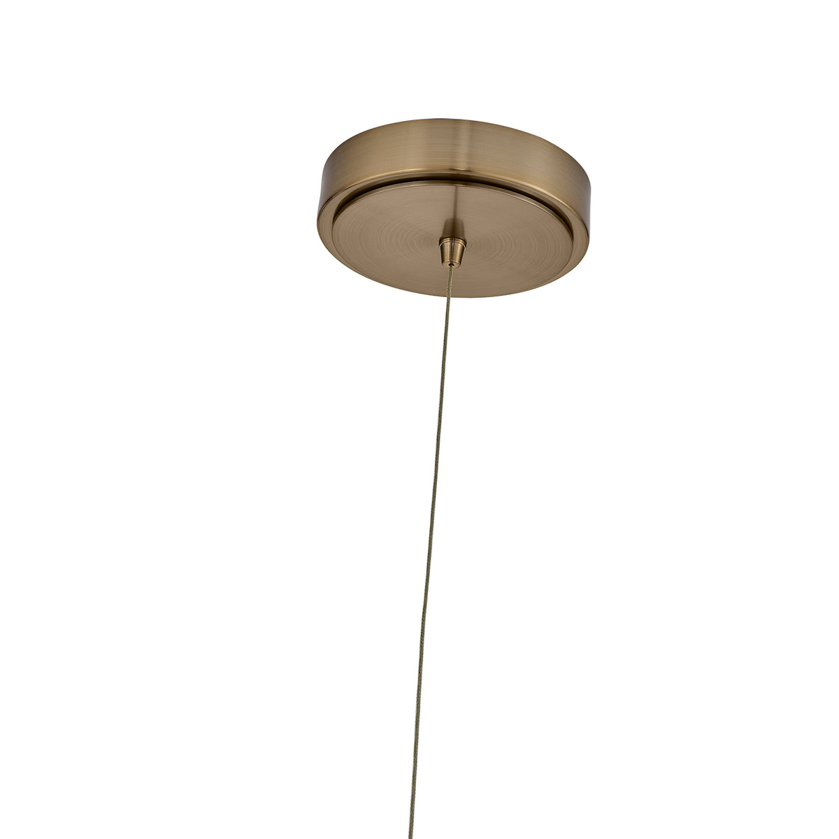 Goccia 6.25-in 2 Light LED Winter Brass/Firenze Clear Pendant