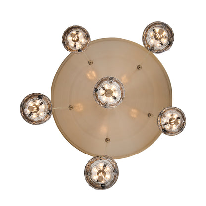Goccia 16.25-in 12 Light LED Winter Brass/Firenze Clear Chandelier