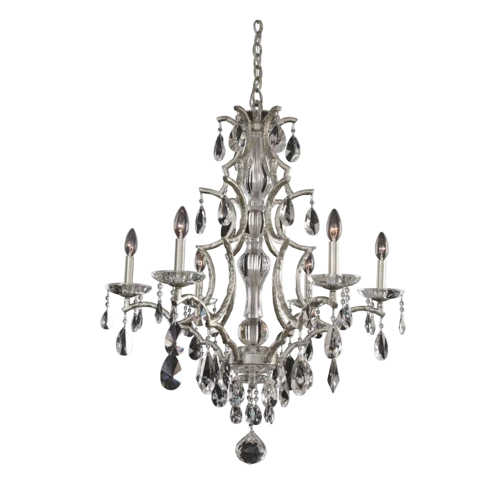 Shorecrest 6 Light Crystal Chandelier - 090072-040-FR001 – Crystal+Form Allegri Crystal Lighting