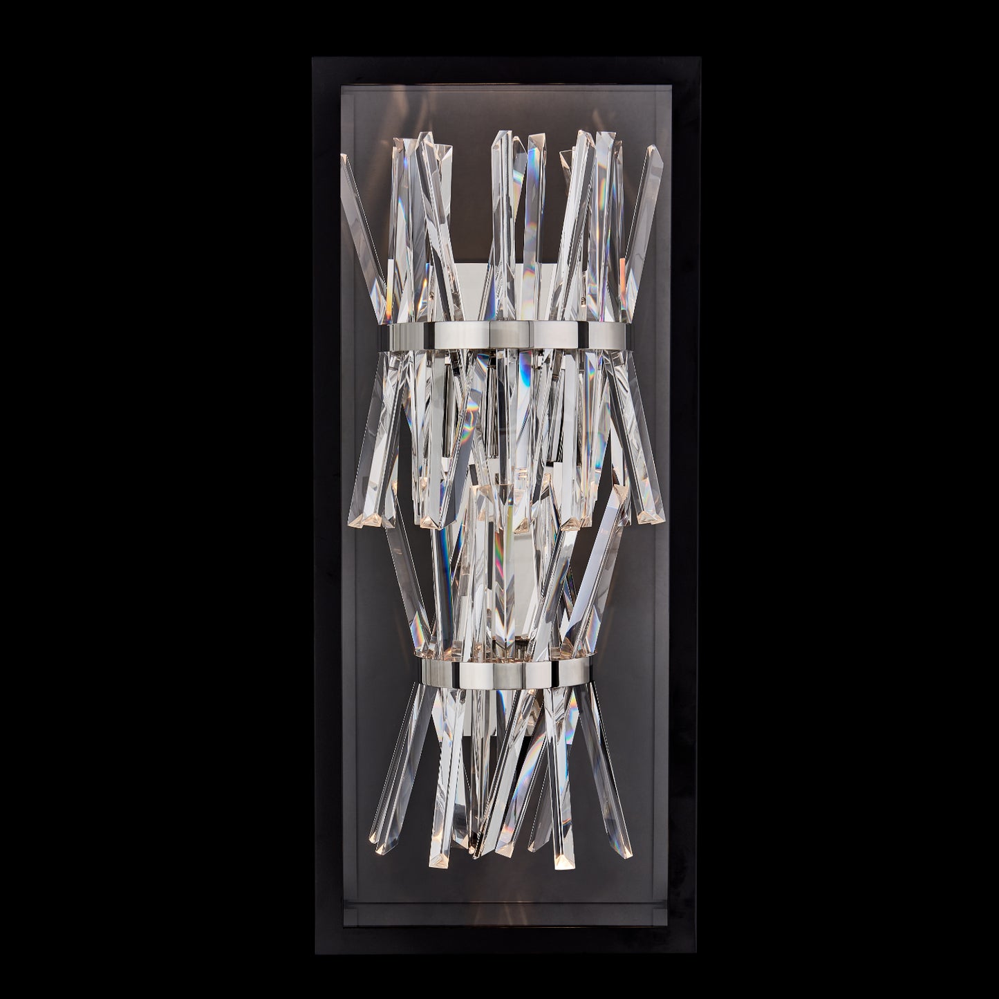 Glacier Esterno 25" Outdoor Sconce – Matte Black by Allegri Crystal