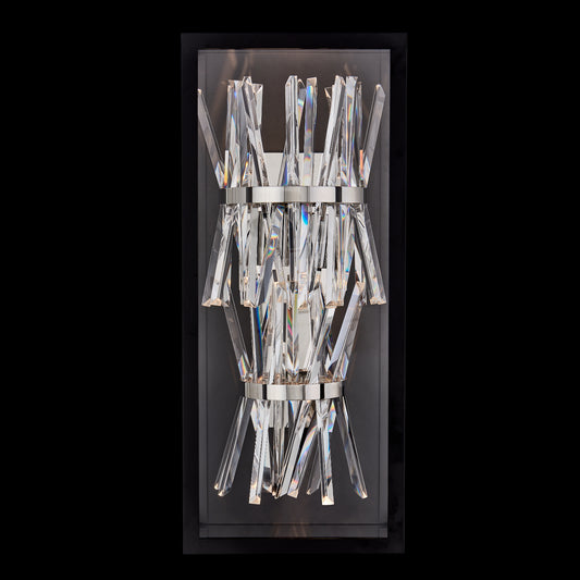 Glacier Esterno 25" Outdoor Sconce – Matte Black by Allegri Crystal