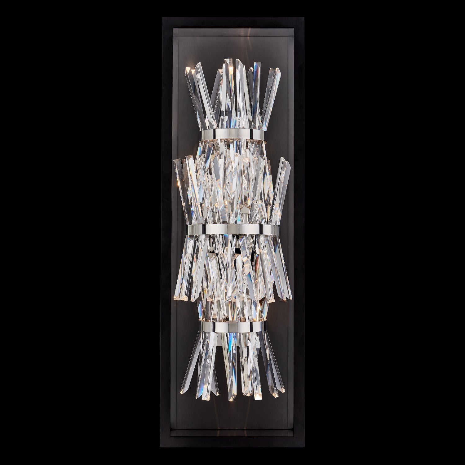 Glacier Esterno 32 inch Outdoor Wall Sconce – Matte Black – Crystal+Form Allegri Crystal Lighting
