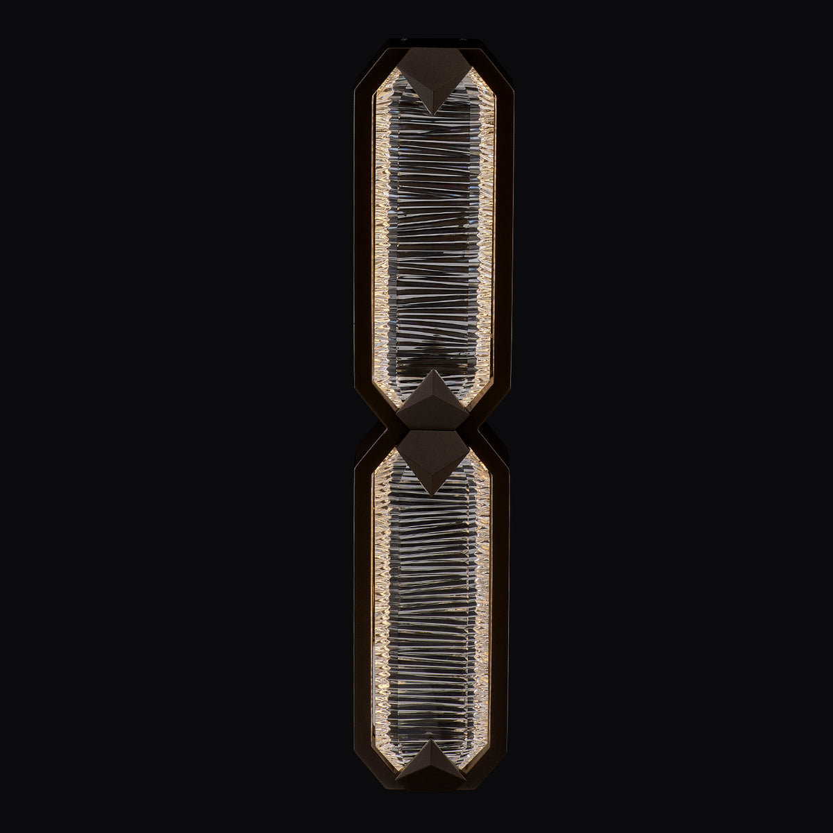Carato Esterno 25-in 2 Light LED Outdoor Bronze Fluorcarbon/Clear Outdoor Wall Sconce