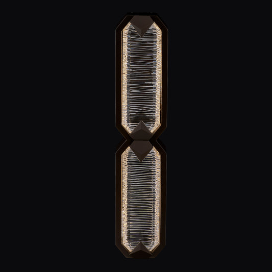 Carato Esterno 25-in 2 Light LED Outdoor Bronze Fluorcarbon/Clear Outdoor Wall Sconce