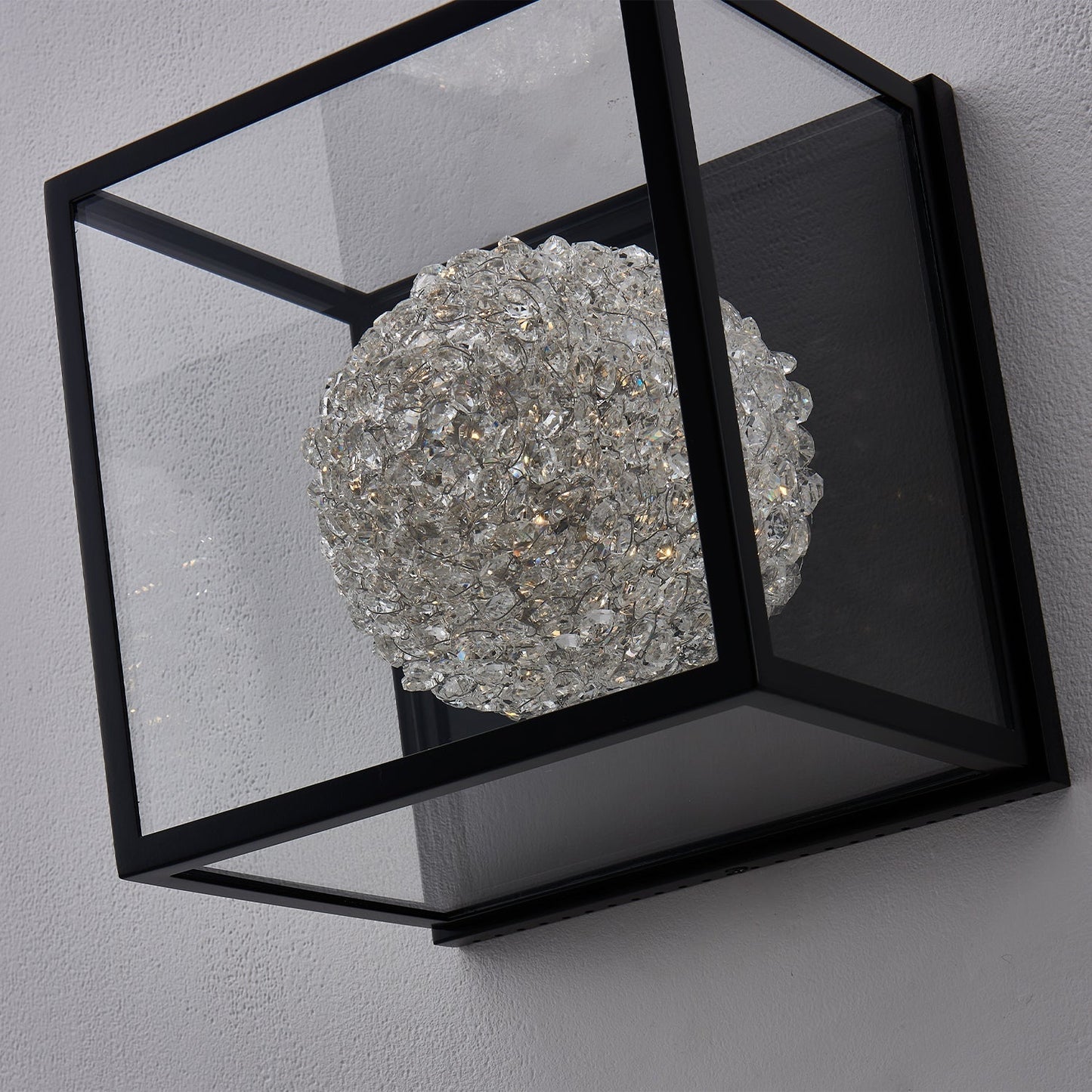 LINA ESTERNO SHORT Outdoor Crystal Wall Sconce – Bronze