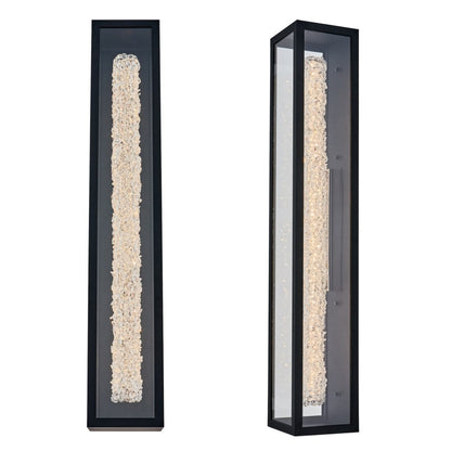 Lina Esterno 38-in 1 Light LED Matte Black (fluorocarbon)/Clear Outdoor Wall Sconce