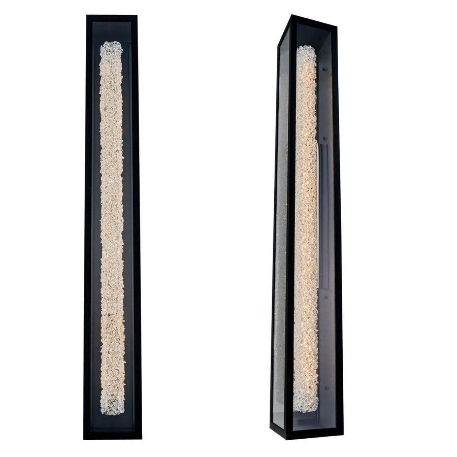 Lina Esterno 51-in 1 Light LED Matte Black (fluorocarbon)/Clear Outdoor Wall Sconce