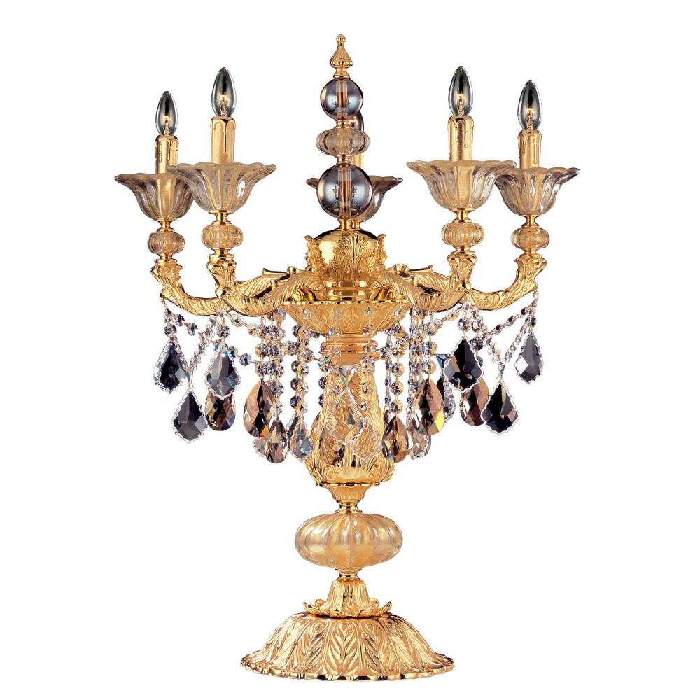 Mendelssohn 5 Light Table Lamp – Crystal+Form Allegri Crystal Lighting