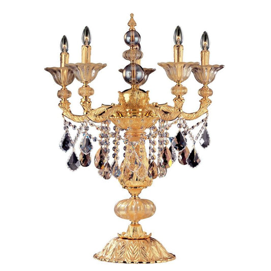 Mendelssohn 5 Light Table Lamp – Crystal+Form Allegri Crystal Lighting