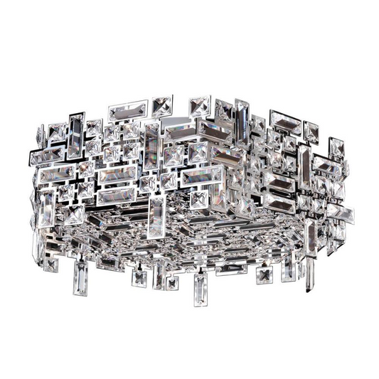 Vermeer 6 Light Hex Flush Mount