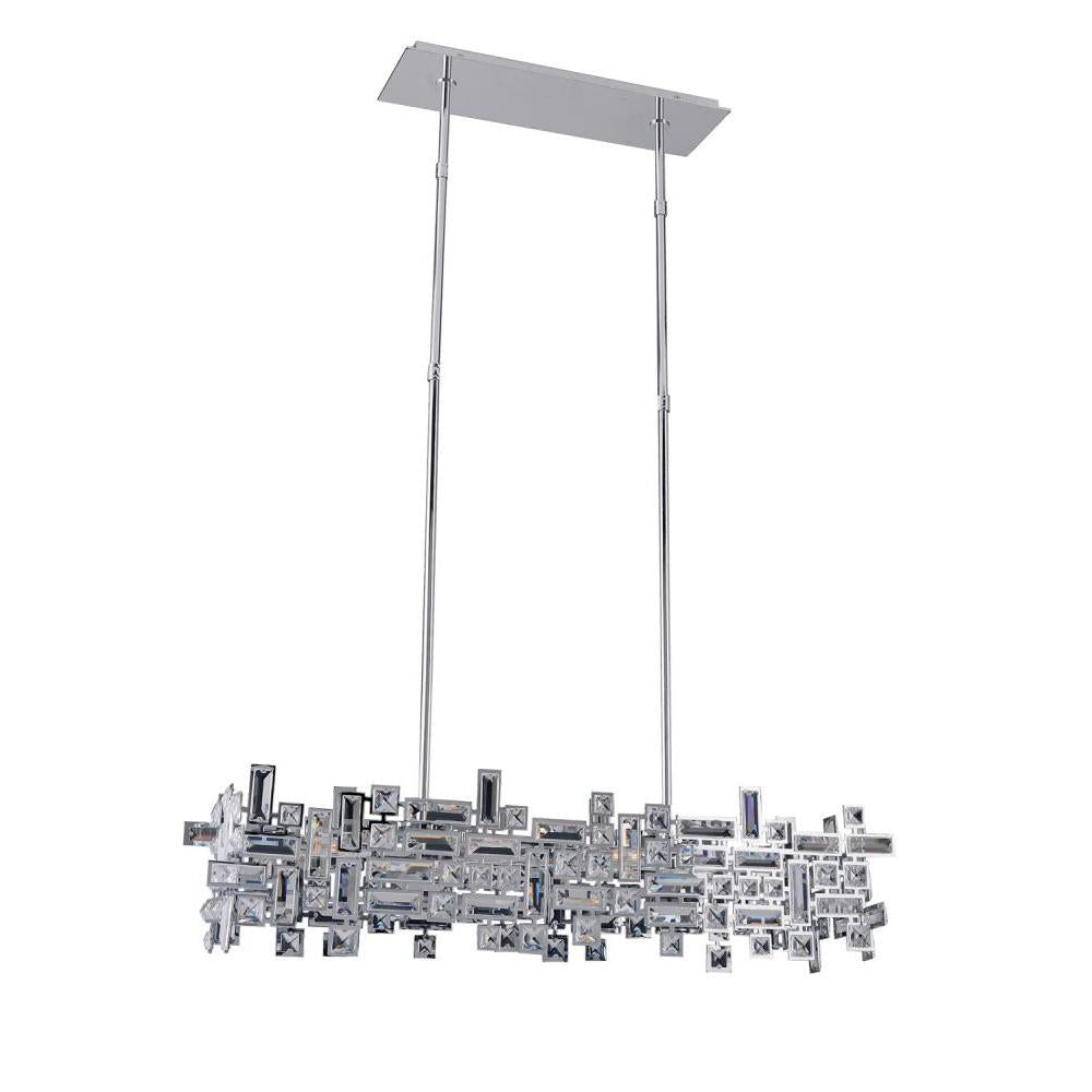 Vermeer 6 Light Island – Crystal+Form Allegri Crystal Lighting
