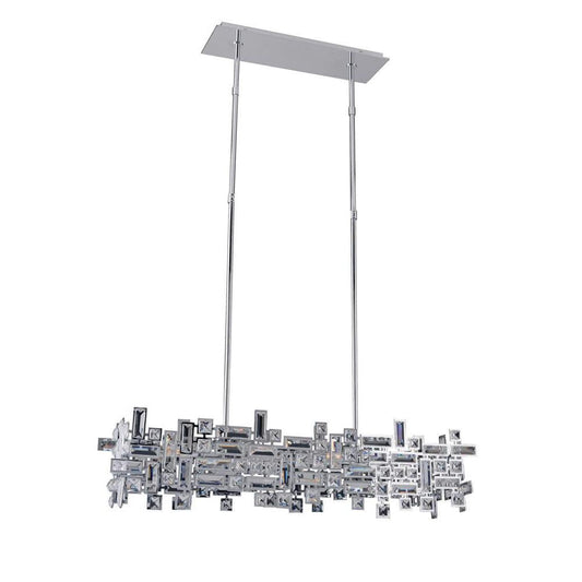 Vermeer 6 Light Island – Crystal+Form Allegri Crystal Lighting
