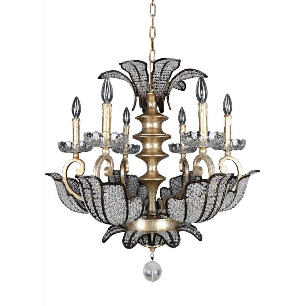Tiepolo 6 Light Chandelier – Crystal+Form Allegri Crystal Lighting