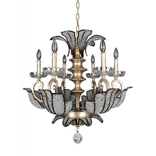 Tiepolo 6 Light Chandelier – Crystal+Form Allegri Crystal Lighting