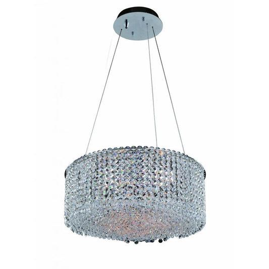 Milieu Metro 18 Inch Pendant - Polished Chrome – Crystal+Form Allegri Crystal Lighting