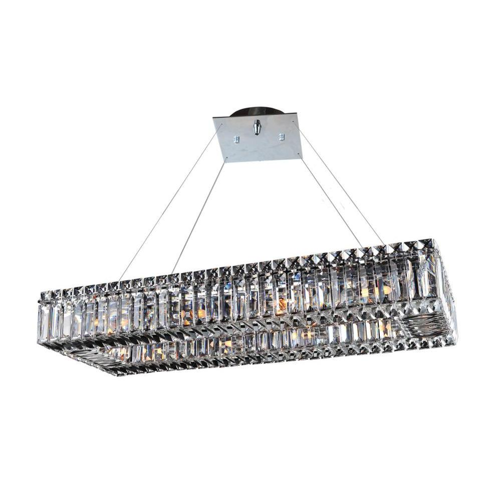 Baguette 30 Inch Rectangular Pendant