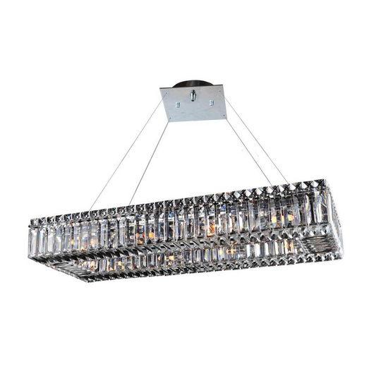 Baguette 30 Inch Rectangular Pendant