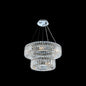 Quantum Rondelle 9 Light 2 Tier Pendant – Polished Chrome by Allegri Crystal – Crystal+Form Allegri Crystal Lighting